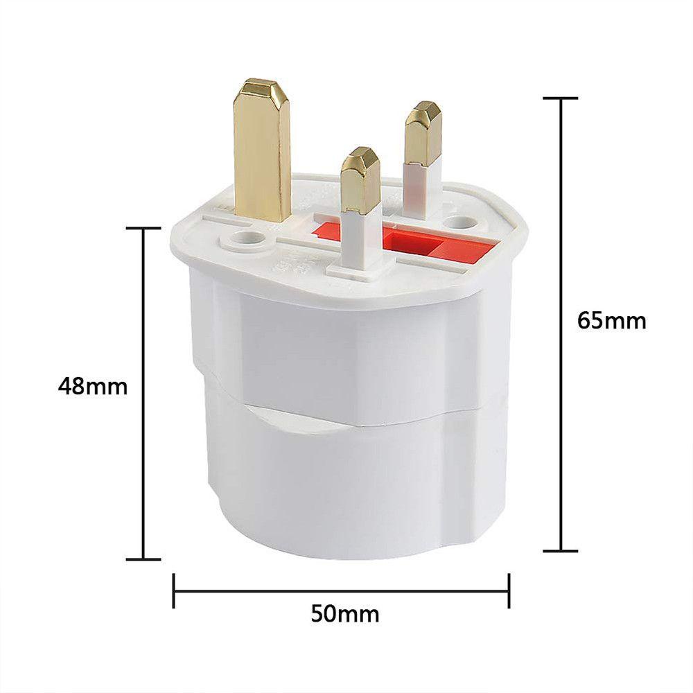 Ổ Cắm Điện Chuyển Đổi EU Sang UK 2 Pin 250V 13A Tiện Dụng Khi Đi Du Lịch