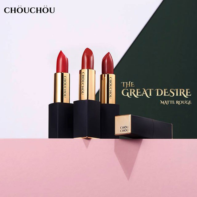 [Auth] Son thỏi lì Chou Chou The Great Desire Matte Rouge Hàn Quốc