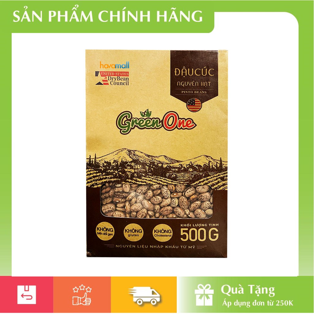 [HÀNG CHÍNH HÃNG] Đậu Cúc Hữu Cơ Hộp Giấy – Pinto Beans Organic Paper Bag 500gr