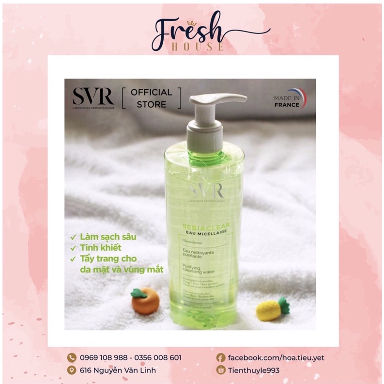 Nước tẩy trang SVR SebiaClear Eau Micellar Water