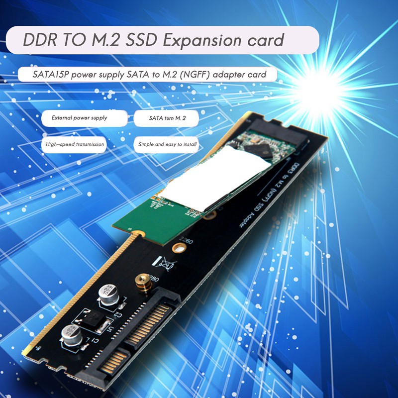 Card Chuyển Đổi Ddr Sang M.2 Ssd Sata 15p Cho Laptop Ddr2 Ddr3 Ddr4 | BigBuy360 - bigbuy360.vn