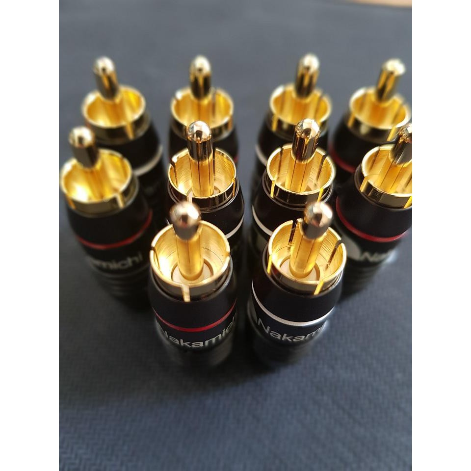 Bộ 10 Jack AV Hoa Sen NaKamichi cao cấp / Jack RCA / Jack Bông Sen