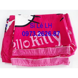 Chăn Drap Gối Kitty Nơ Cờ Cotton Poly loại 1 Mềm mát