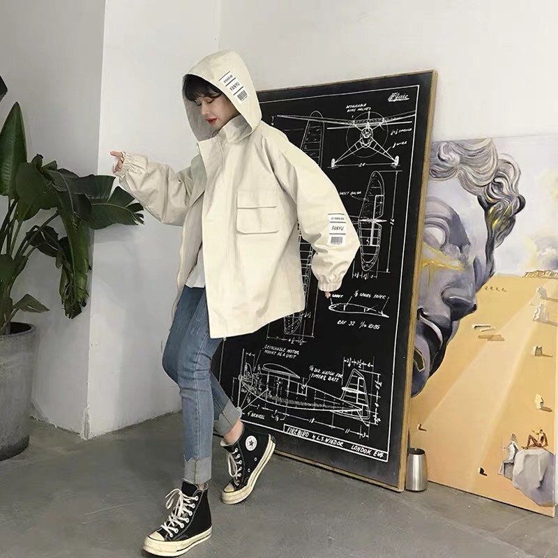 Áo khoác kaki unisex form rộng túi hộp Team, nam nữ ulzzang Wind thu đông | BigBuy360 - bigbuy360.vn