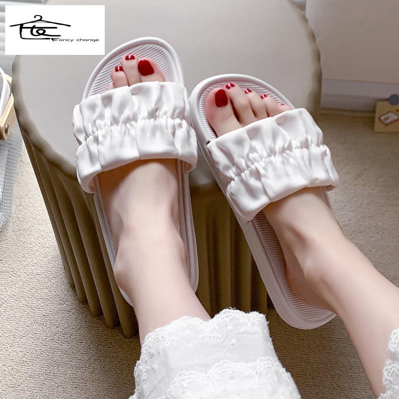 Dép Sandal Đế Phẳng Chống Trượt Màu Sắc Đơn Giản Thời Trang Mùa Hè Dành Cho Nữ