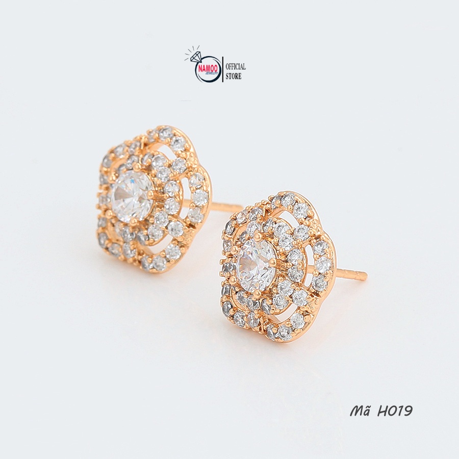 Bông Tai Nữ Sát Tai H019, Khuyên Nụ Bền Màu Bảo Hành 6 tháng