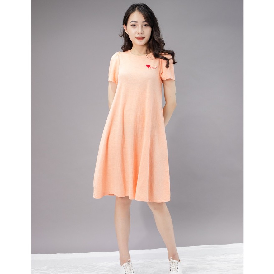 Đầm thun dáng suông Emspo, túi 2 bên, thêu chữ họa tiết DS4050