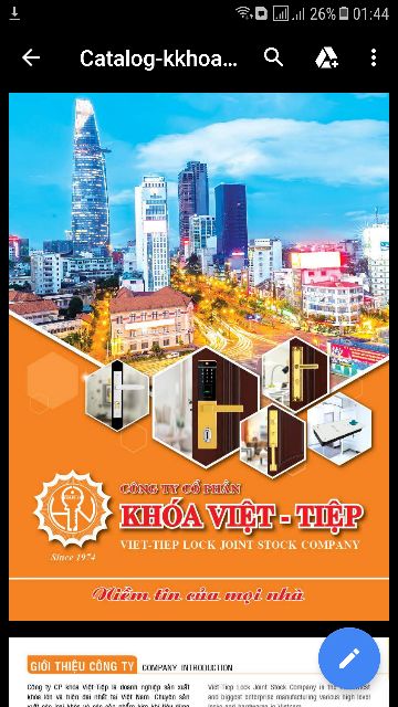 KHÓA TAY GẠT PHÒNG VIỆT TIỆP 04507 CHÍNH HÃNG