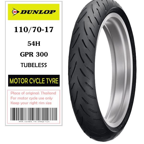 VỎ XE MÁY 110/70-17 GT601 DUNLOP DÙNG CHO DÒNG XE EXCITER, WINNER, ...