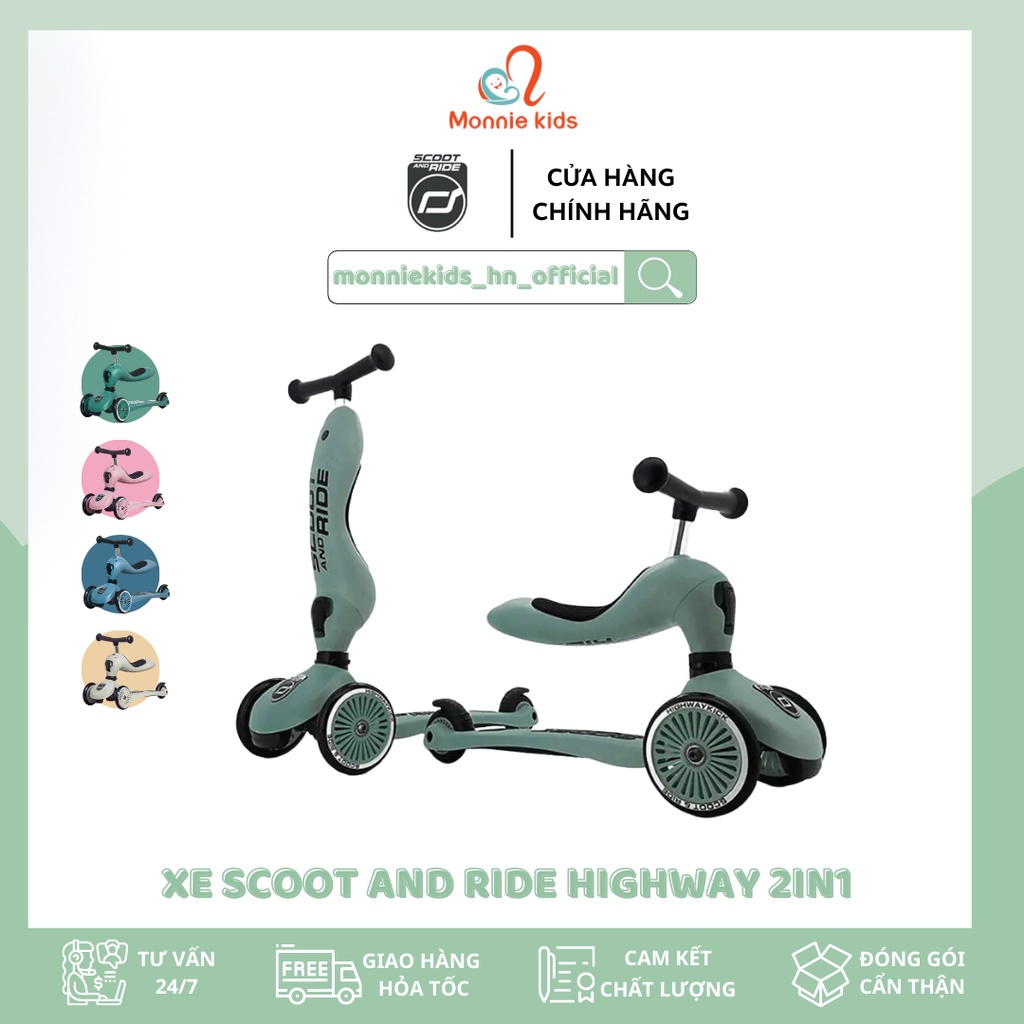 XE SCOOT AND RIDE HIGHWAY 2IN1 CHO BÉ TỪ 1 TUỔI