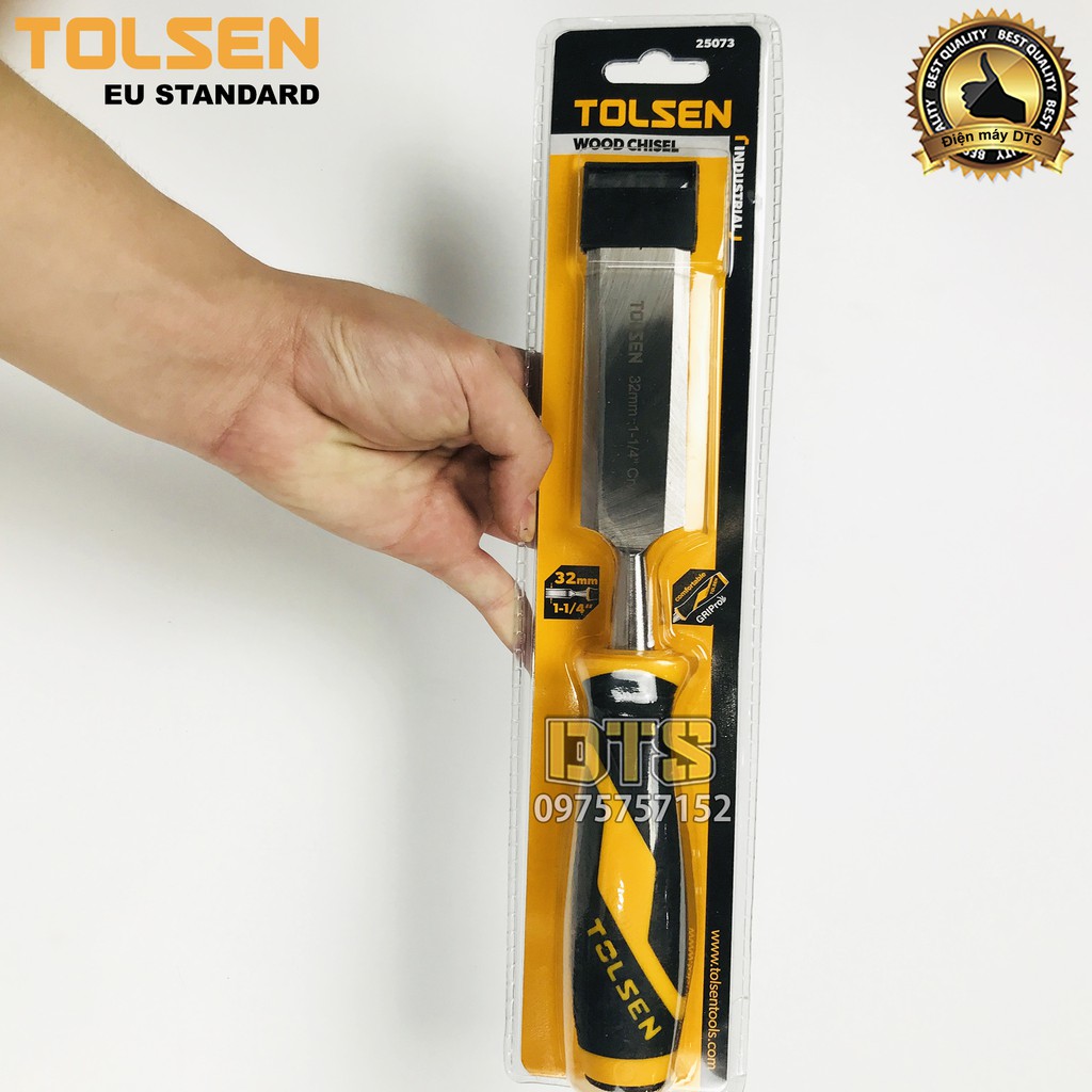 Đục gỗ mũi dẹt cầm tay chuẩn công nghiệp TOLSEN 32mm (1-1/4 inch) - Tiêu chuẩn xuất khẩu Châu Âu