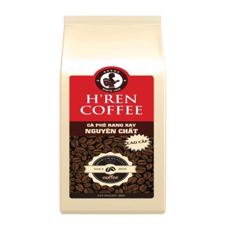 [Coffee] Cà phê Rang xay nguyên chất cao cấp Hoàng Anh Phát H’ren gói 200gr | SaiGonFood
