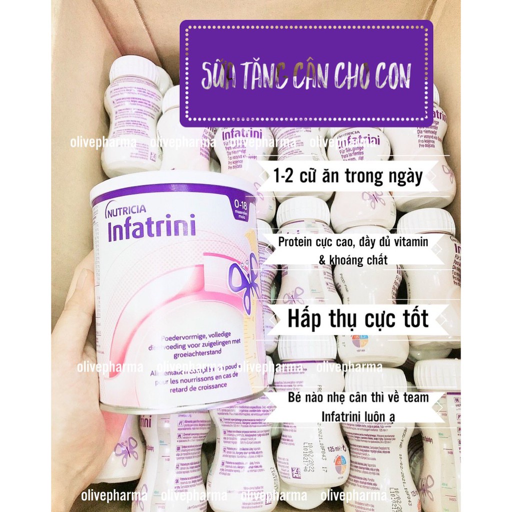 1 thùng sữa béo INFATRINI Ba Lan hộp 400gr ngày dặm 1,2 cữ