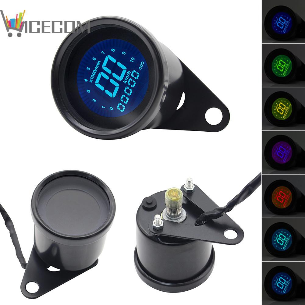 Đồng Hồ Đo Tốc Độ Xe Máy Màn Hình Lcd Kỹ Thuật Số 7 Màu Sắc 12v | BigBuy360 - bigbuy360.vn