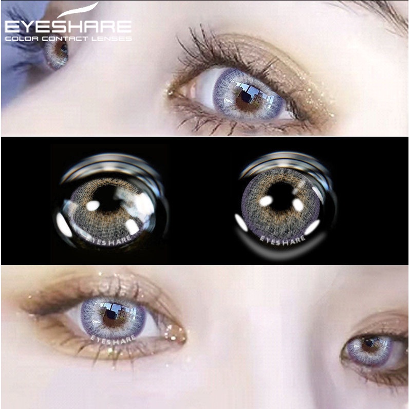 Set 2 kính áp tròng EYESHARE 14mm màu sắc tự nhiên