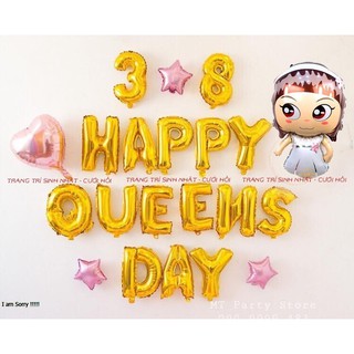 Set Bóng NGÀY PHỤ NỮ 8/3 HAPPY WOMENS DAY kèm BƠM + BĂNG DÍNH(MS01)