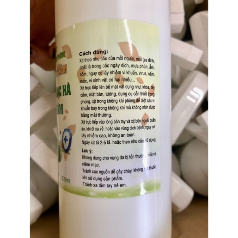 tinh dầu xịt khử khuẩn hương sả, bạc hà, tràm, khuynh diệp 500ml