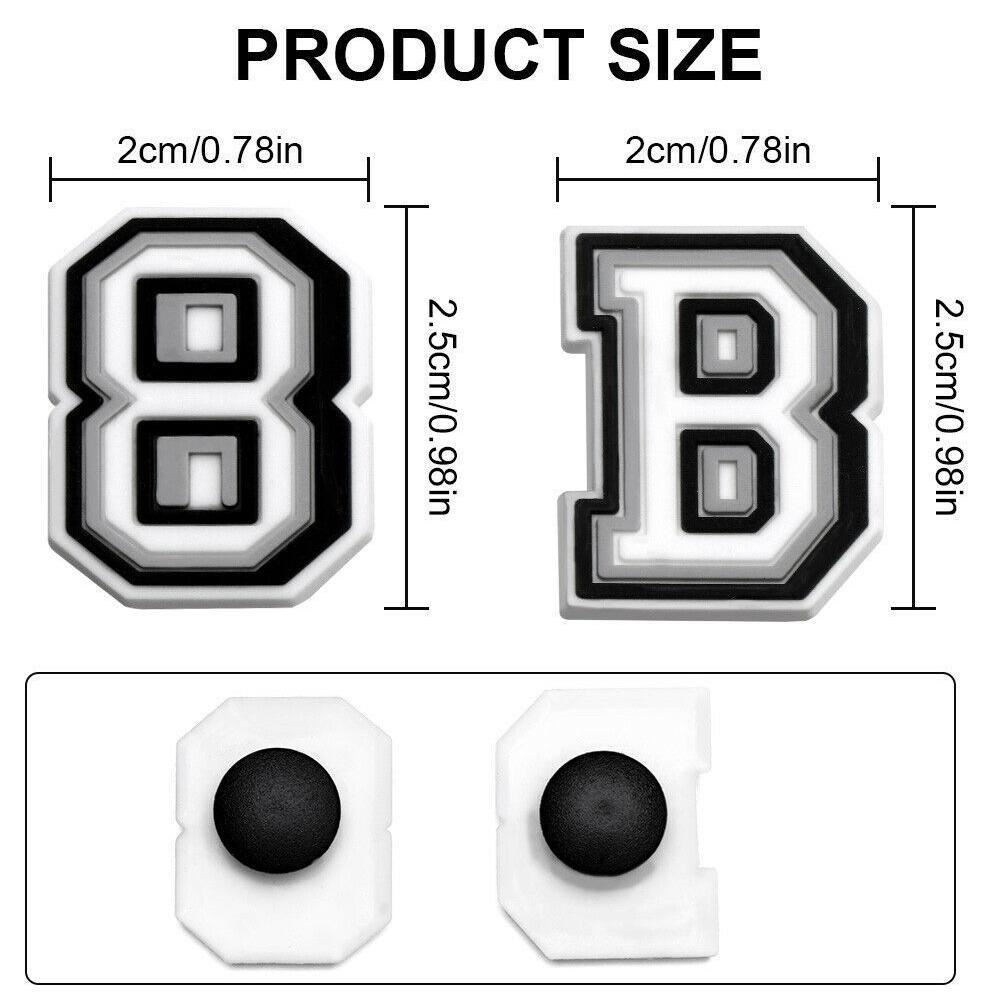 Crocs jibbitz Bảng Chữ Cái / Bảng Chữ Cái (A-Z&amp;0-9) Ghim V8H5
