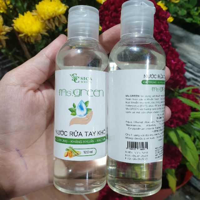 Combo 2 chai NƯỚC RỬA TAY KHÔ Ms.Green[ 99K/120ml ]