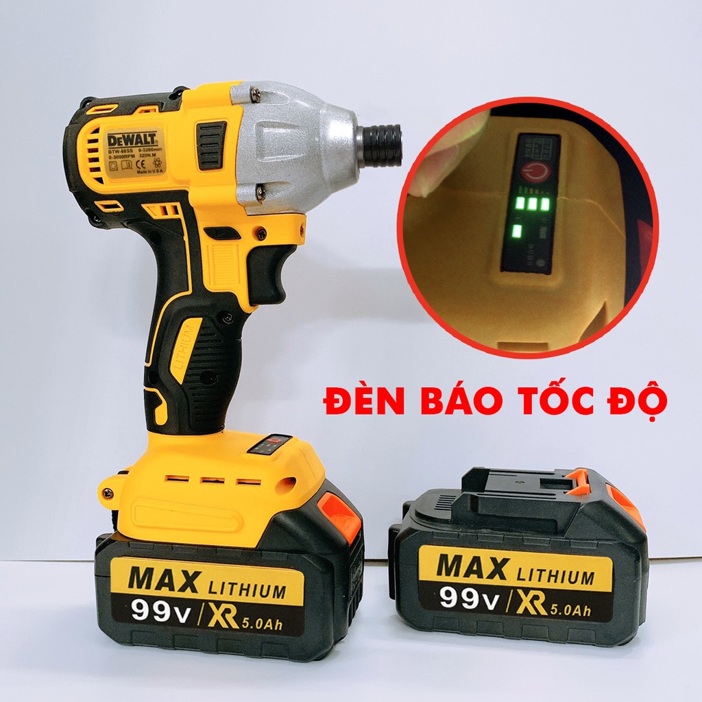 MÁY CHUYÊN BẮT VÍT DEWALT 99V - CHUYÊN VÍT DEWALT - PIN 10 CELL - LÕI ĐỒNG - MÁY VẶN VÍT CHUYÊN DỤNG DEWALT 99V