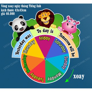 [Đồ dùng dạy học] Vòng xoay Today is