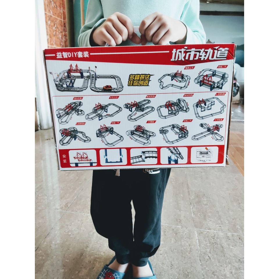 Đồ chơi oto đồ chơi lắp ghép đường ray tàu lượn giúp bé thỏa sức sáng tạo dochoigo.vn