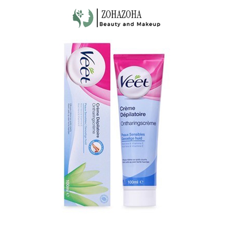 Kem tẩy lông triệt lông Veet Pháp 100ml tẩy lông nách, tay, chân hiệu quả ZOHAZOHA