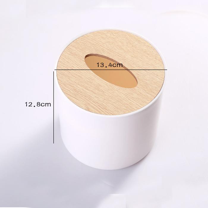 Hộp Đựng Giấy Nắp Gỗ Dáng Tròn CDS1163 Autofun