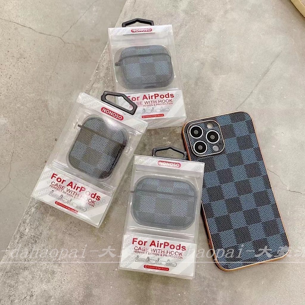 Ốp Điện Thoại Da Mạ Điện Haige Cho iPhone 14 Pro max 13 12 11 Phone Case AirPods 3 Pro 2 1