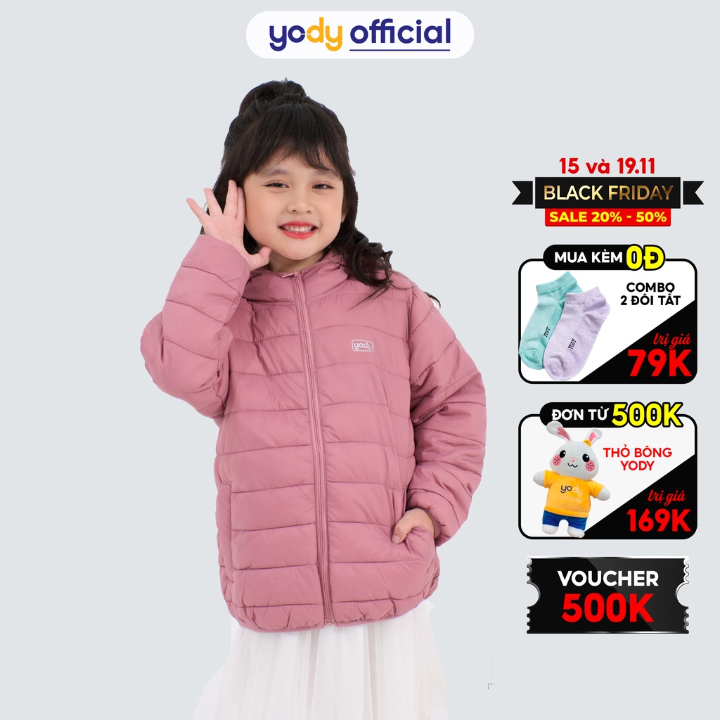 [Mã WABRMINI2 giảm 10% tối đa 50k đơn 250k] Áo phao bé YODY siêu nhẹ ấm áp nhiều màu dễ thương PHK4002