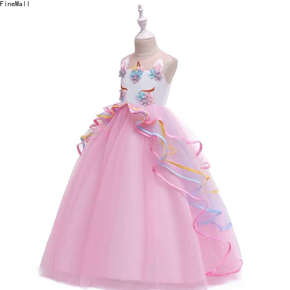 Đầm công chúa phối hoa ruy băng dễ thương dành cho bé