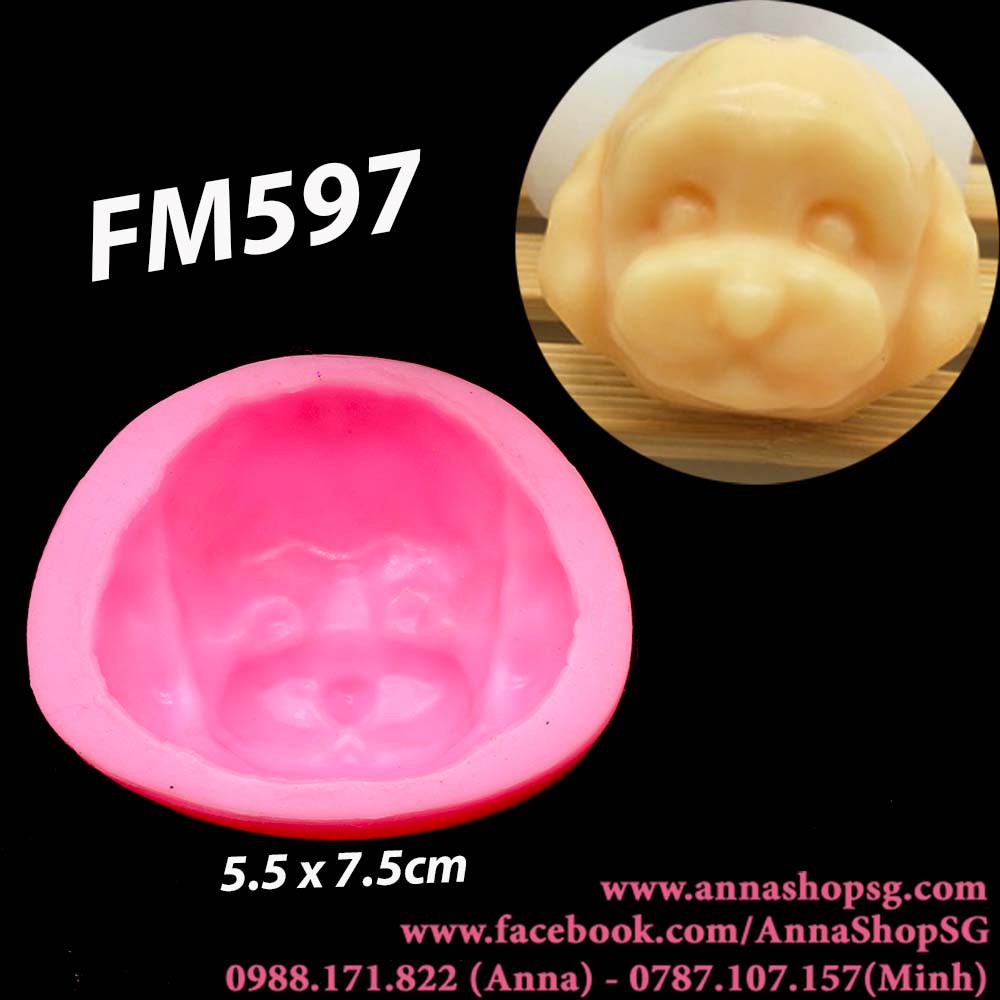 KHUÔN ĐẦU CÚN 3D FM597