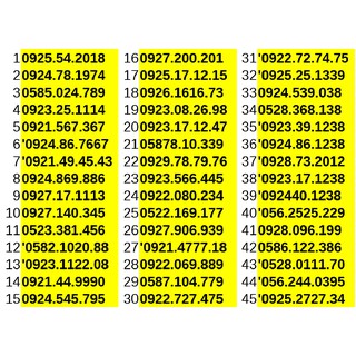 Sim số đẹp VNMB đồng giá 150k