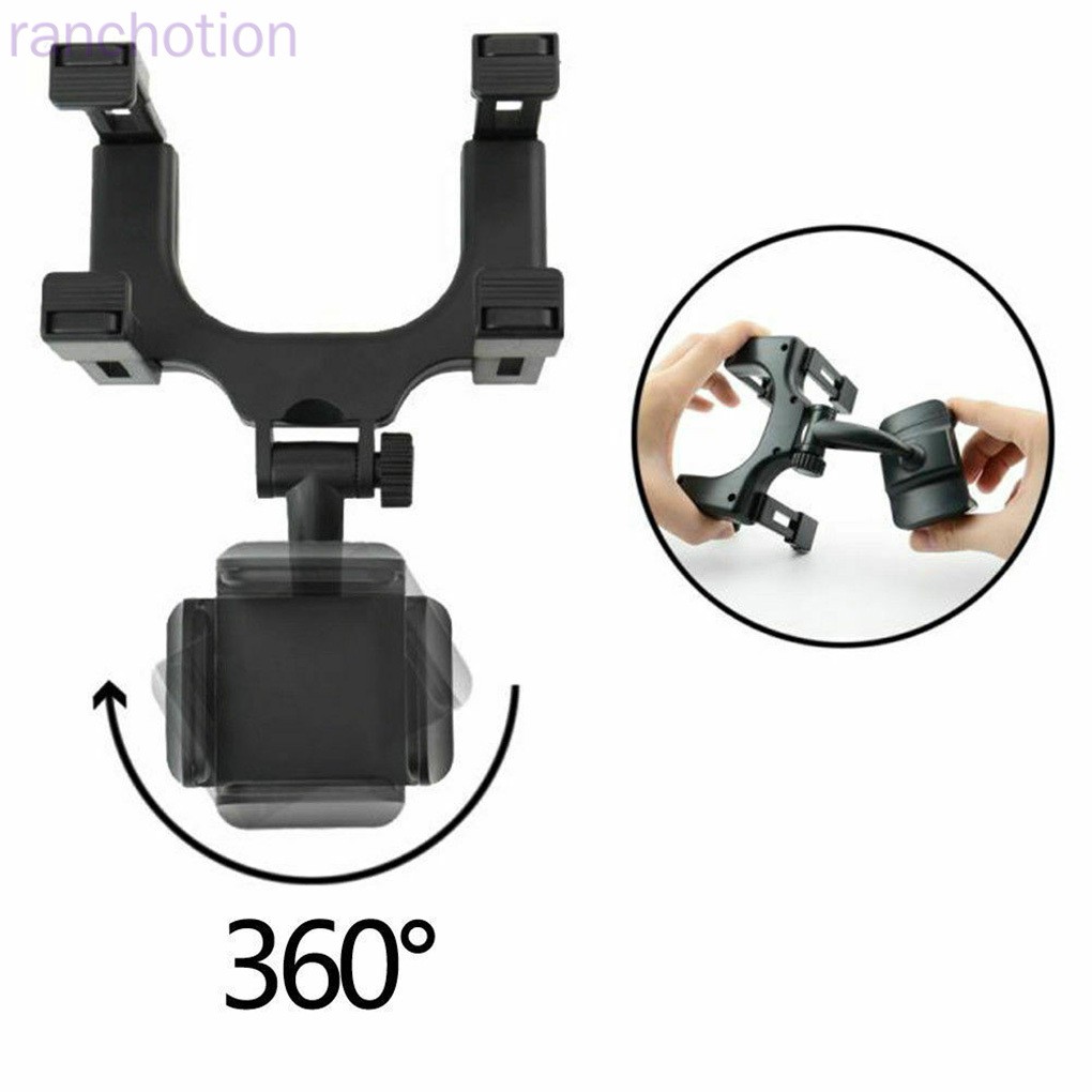 Giá Đỡ Điện Thoại Gắn Gương Chiếu Hậu Xe Ô Tô Có Thể Xoay 360 Độ | BigBuy360 - bigbuy360.vn