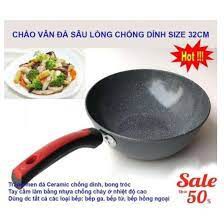 Chảo Lòng Sâu 32 cm Chống Dính Dùng Trên Mọi Loại Bếp