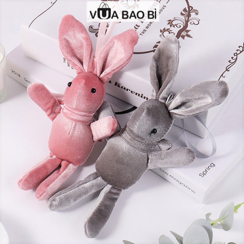 Thỏ bông bunny tai dài, thỏ bunny bông trang trí 20cm, phụ kiện quà tặng DIY