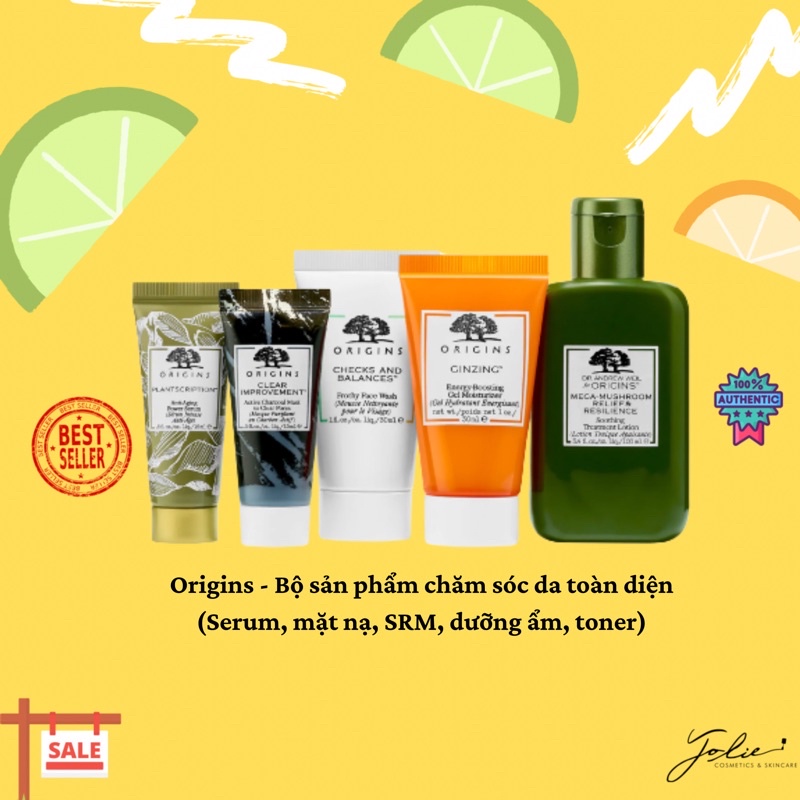 (BILL US - Sephora - Full set kèm túi) Origins - Bộ sản phẩm chăm sóc da toàn diện