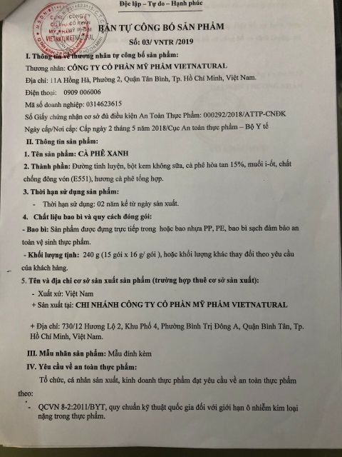 Hợp 30 gói cà phê xanh 3 hộp 10 gói kháng mỡ Thiên Nhiên Việt | BigBuy360 - bigbuy360.vn