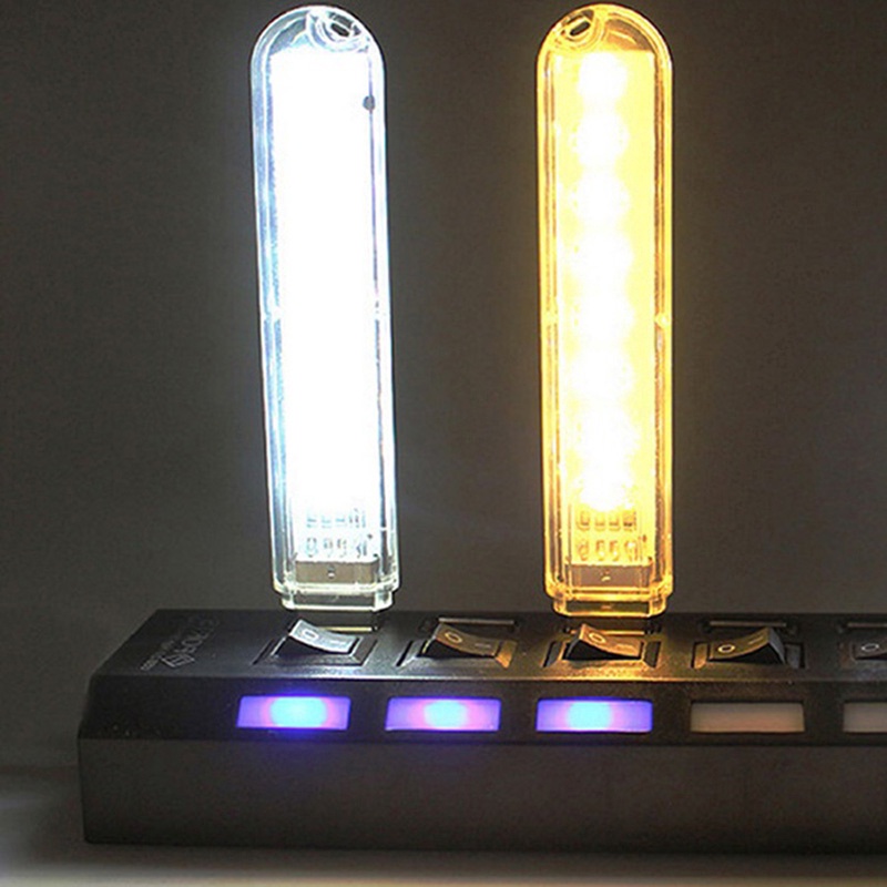 Bộ Đèn LED 8 Bóng + Đèn Đọc Sách + Đèn Đọc Sách Mini USB Di Động Tiện Dụng Cho Máy Tính / Laptop / Notebook / Cắm Trại