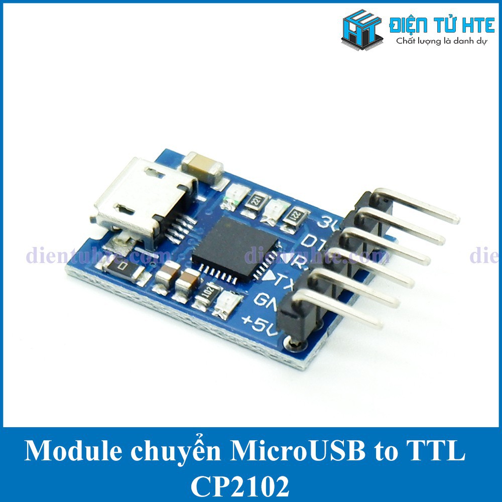 Mạch chuyển đổi MicroUsb sang TTL chip CP2102 [HTE Quy Nhơn CN2]