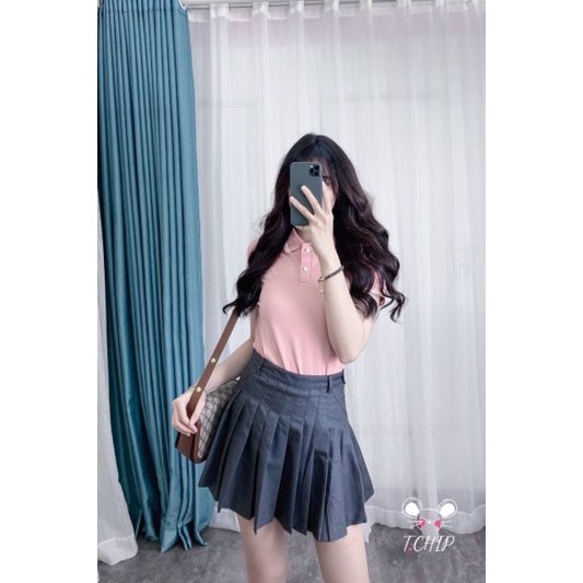 Áo phông polo thêu ong ngực hàng QCL1