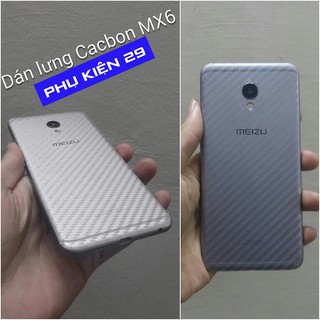 [Meizu Mx6] Dán lưng 3D vân Cacbon - Carbon