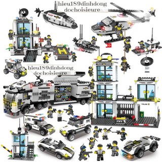 Lắp ráp xếp hình Lego City : trung tâm chỉ huy cảnh sát đặc nhiệm swat cỡ siêu lớn 2322 mảnh