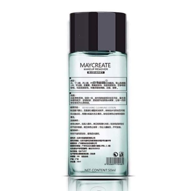 Nước tẩy trang mắt môi 50ml Maycreate