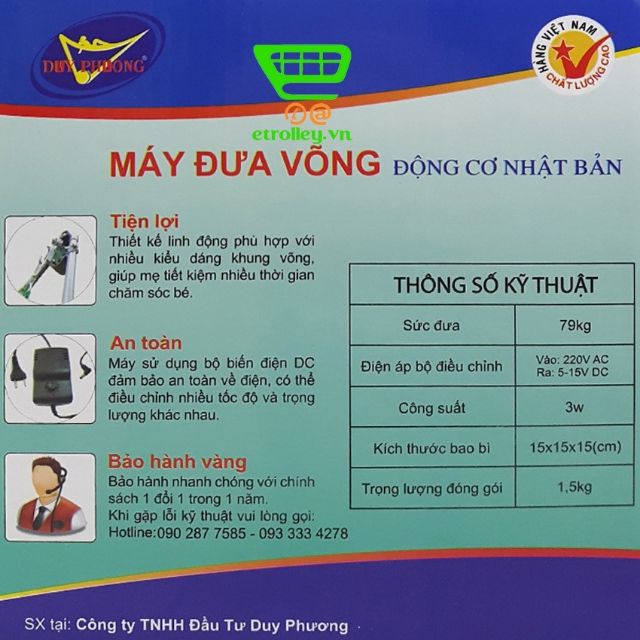 [THANH LÝ GIÁ SỐC] MÁY ĐƯA VÕNG DUY PHƯƠNG