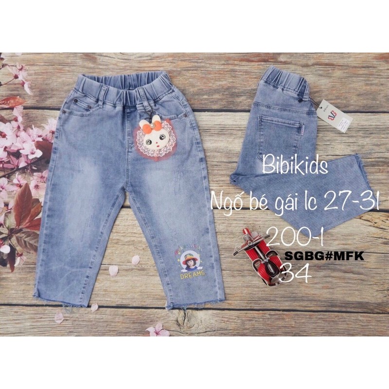 QUẦN JEANS LỬNG BÉ GÁI SIZE 25-35kg