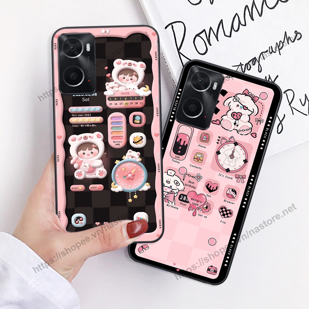 Ốp lưng Oppo A36 / Oppo A76 gấu, đồng hồ dễ thương cute giá rẻ