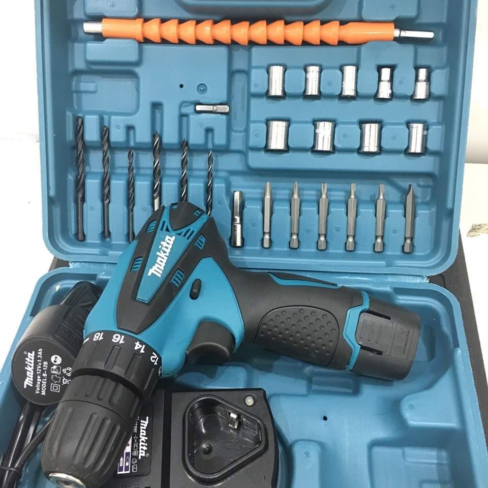 Máy Khoan Pin Makita 12V Full Phụ Kiện 100% Lõi Đồng-Bảo Hành 12 Tháng