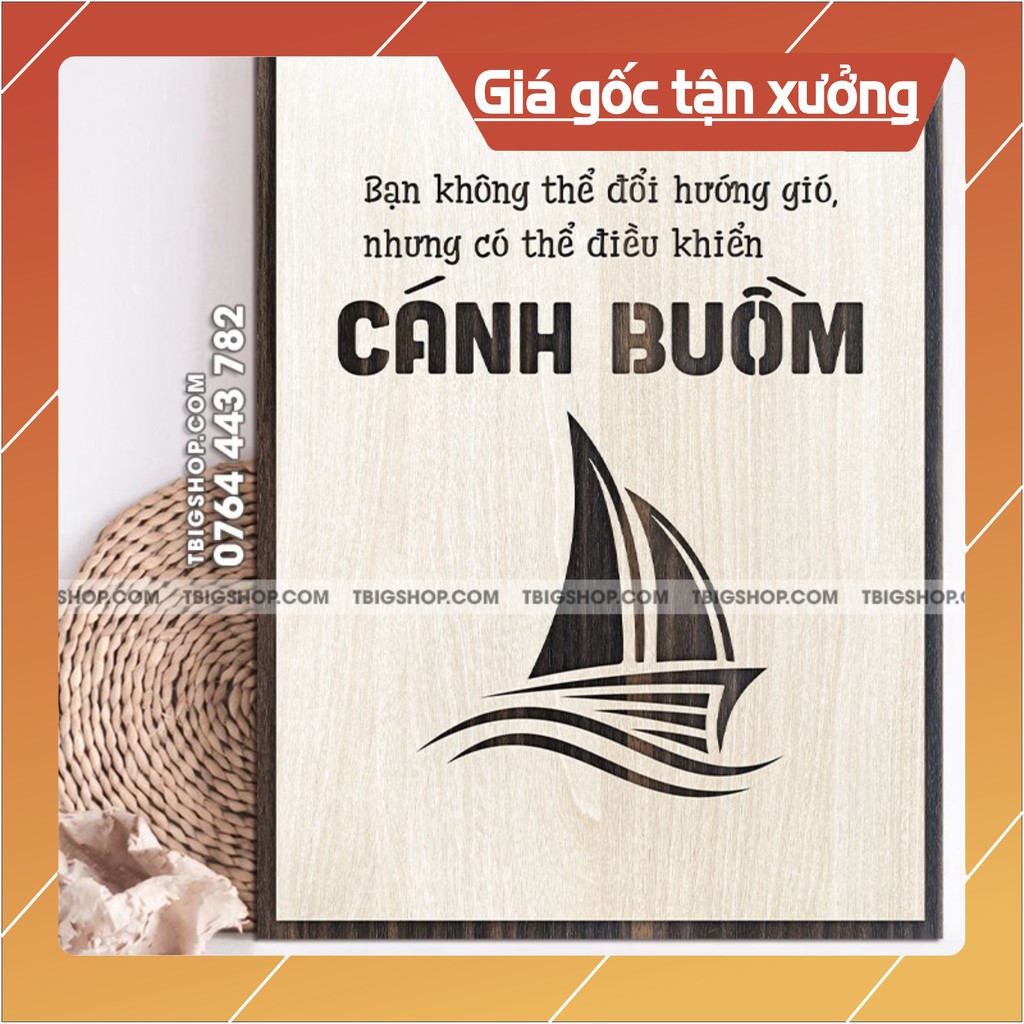 [🎀 QUÀ TẶNG] Mẫu tranh "bạn không thể điều khiển hướng gió nhưng có thể điều..." - Tranh tạo động lực treo tường trang 