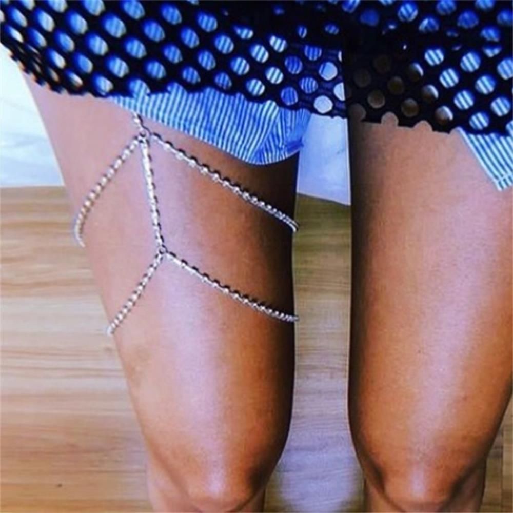Chuỗi Vòng Đeo Đùi Nhiều Lớp Co Giãn Thời Trang Đi Biển Cho Nữ|Phụ Kiện Bikini Màu Sắc Quyến Rũ Làm Quà Tặng Ngày Valentine